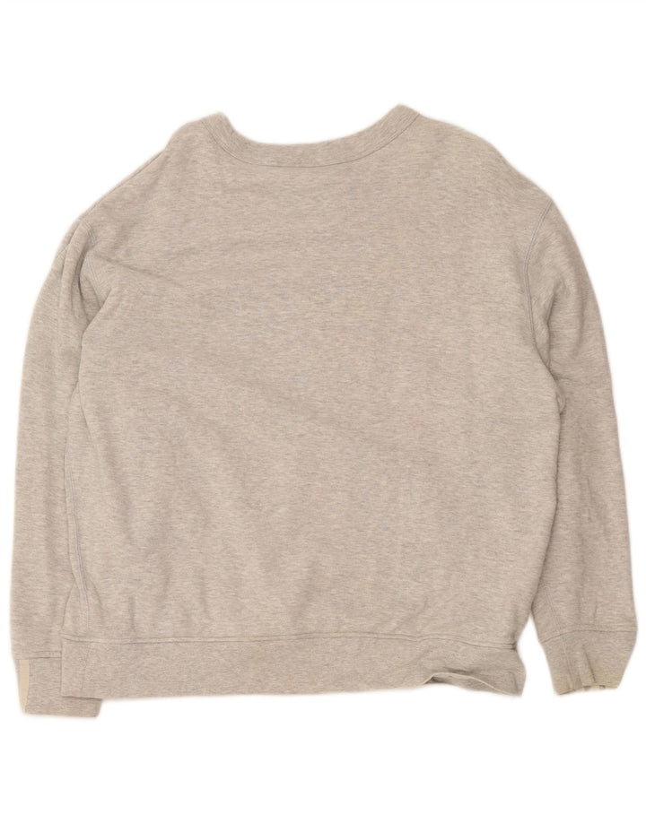 Adidas Herren-Sweatshirt mit lockerer Passform, mittelgrau gefleckte Baumwolle
