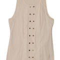Massimo Dutti Damen-Zweireiher-Blusenoberteil EU 34 2XS Off White Cotton