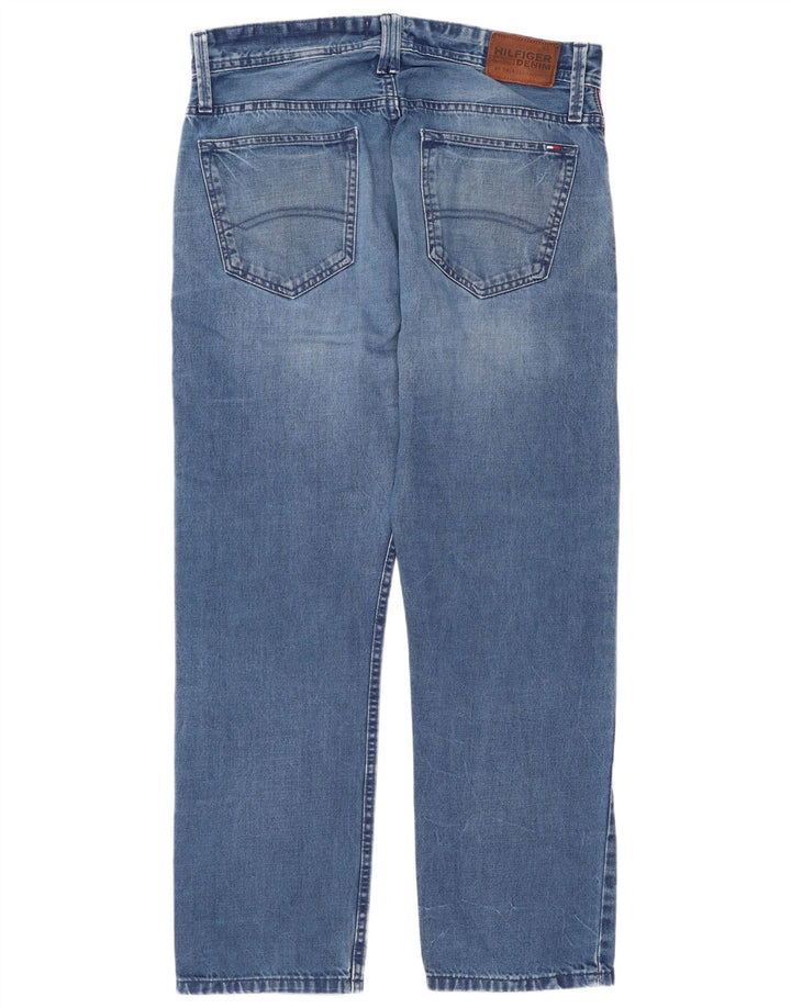 Tommy Hilfiger Herren Straight Jeans W32 L30 Blaue Baumwolle