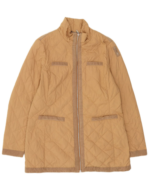 Geox Damen Übergroße Steppjacke UK 10 Small Beige Polyester
