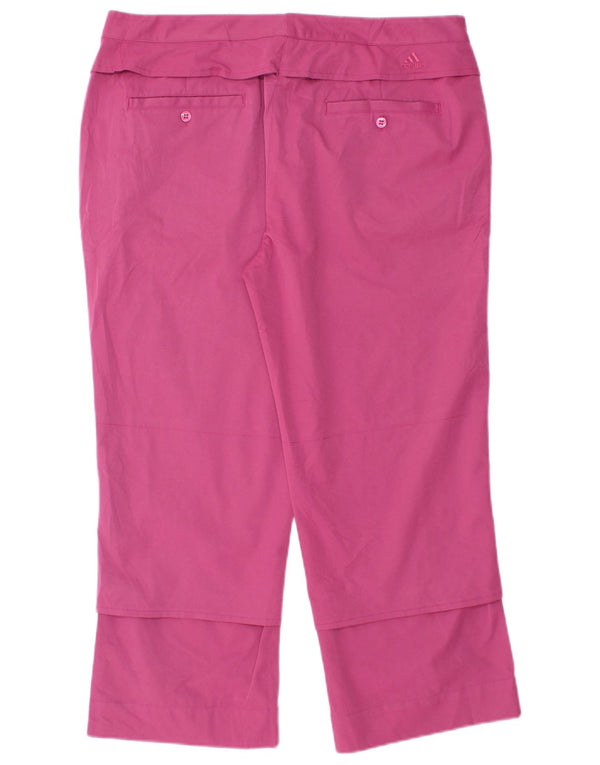Adidas Damen Climacool Straight Cropped Hose UK 14 Large W34 L23 Pink