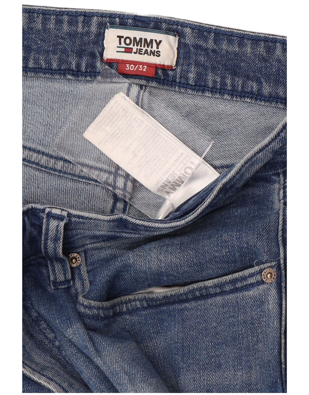 TOMMY HILFIGER Herren Slim Tapered Jeans W30 L32 Blaue Baumwolle