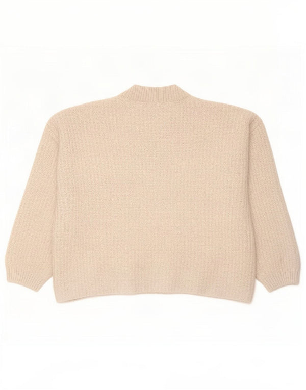 Marks & Spencer Damen Crop Rollkragenpullover Pullover UK 14 Mittelbeige