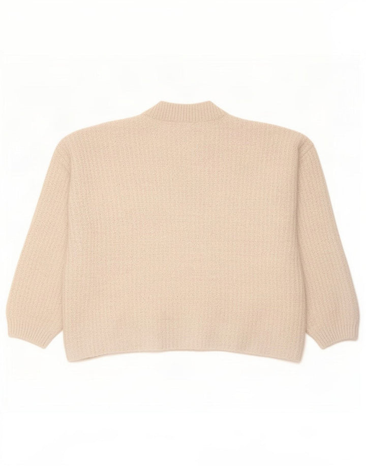 Marks & Spencer Damen Crop Rollkragenpullover Pullover UK 14 Mittelbeige