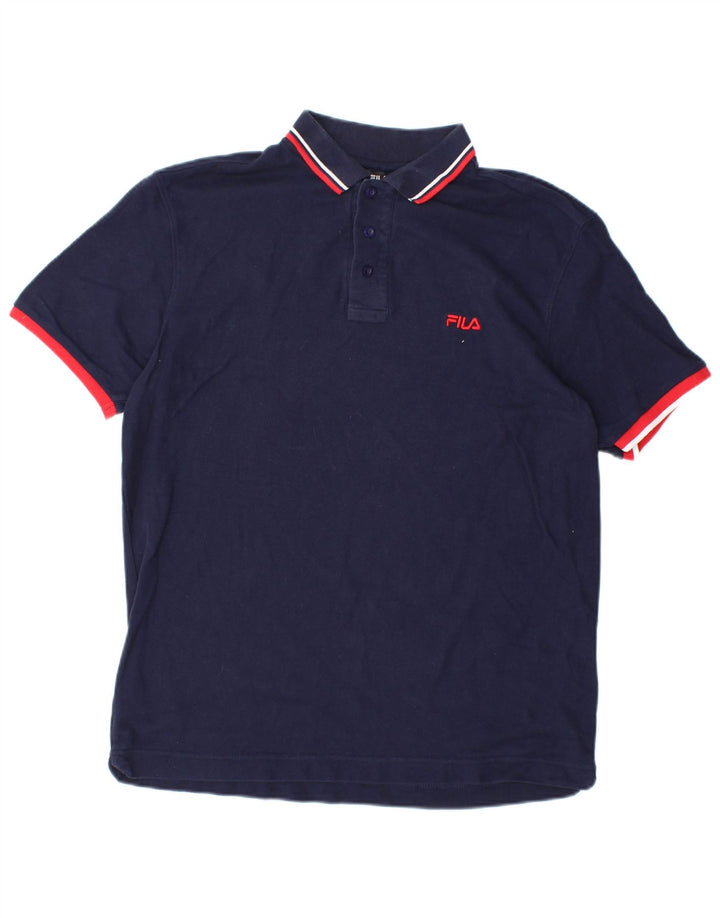 FILA Herren-Poloshirt, große marineblaue Baumwolle
