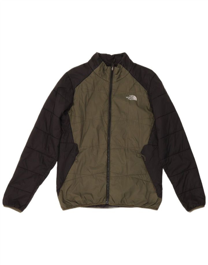 The North Face Herren Wattierte Jacke UK 40 Large Khaki Colourblock Nylon
