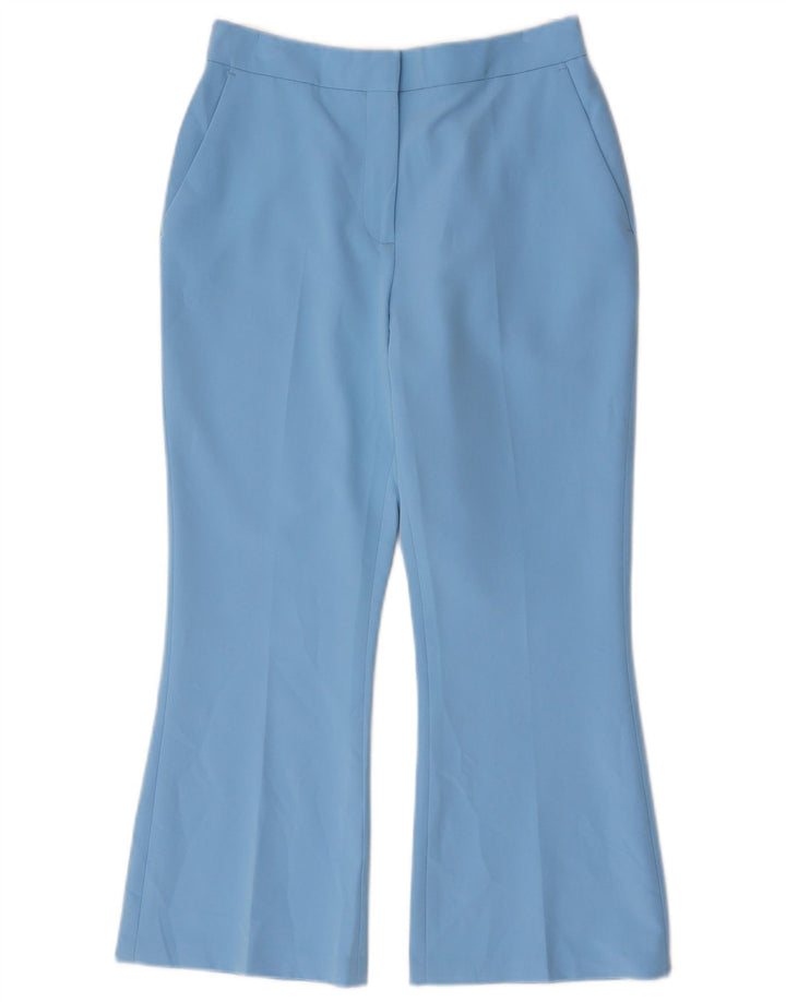 Topshop Damen Bootcut-Hose mit kurzem Schnitt, UK 8, Größe S, W26, L24, Blau, Polyester