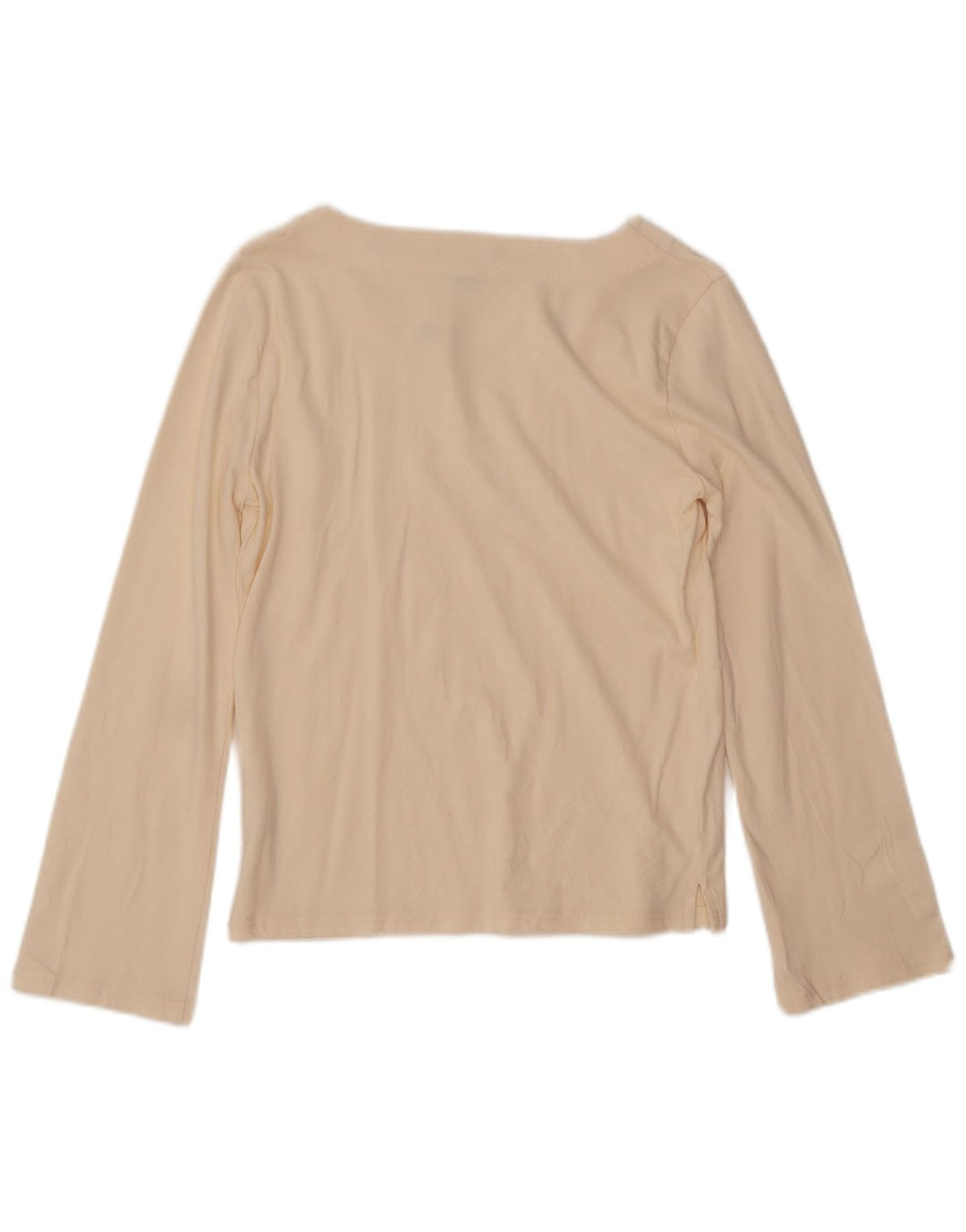 J. Crew Damen Langarm-Blusenoberteil UK 10 Small Beige Baumwolle