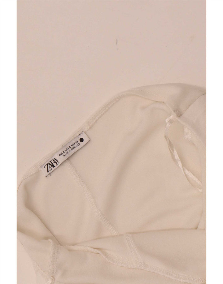 Ärmelloser Damen-Body von Zara, Gr. 8, Weiß