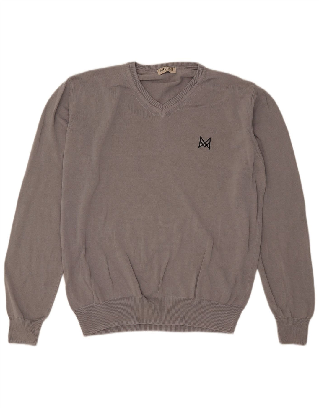 Vintage Herren V-Ausschnitt Pullover Pullover große graue Baumwolle