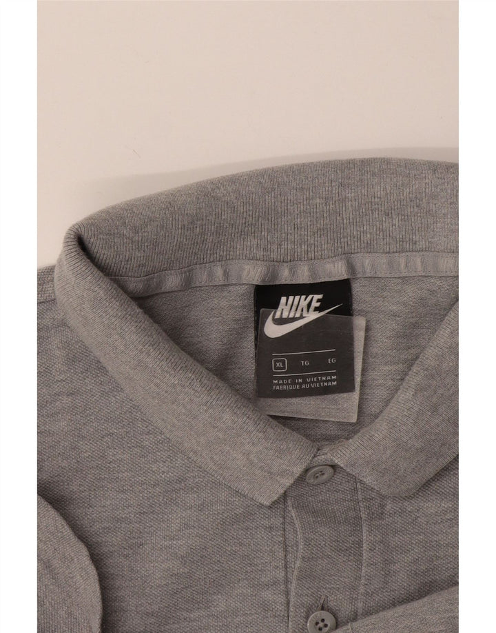 Nike Herren Poloshirt XL Grau meliert