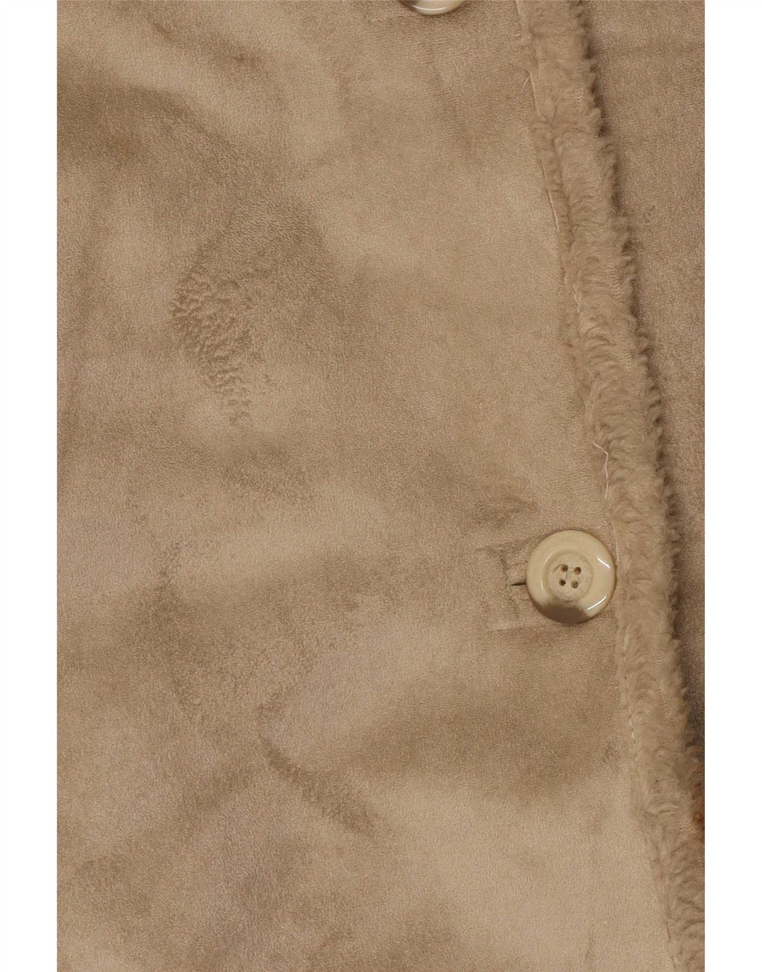 David Barry Damen Sherpa-Jacke UK 16 Large Beige Polyester