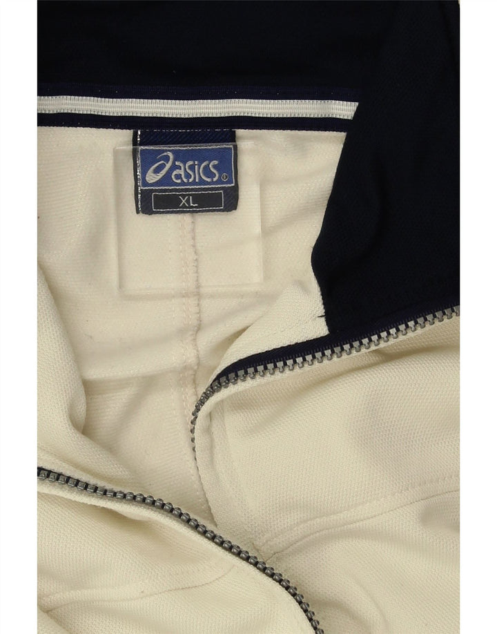 ASICS Herren Trainingsanzug Top Jacke XL Weiß