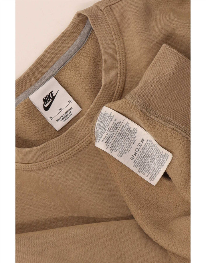 Nike Herren-Sweatshirt mit normaler Passform, XL, beige, Baumwolle