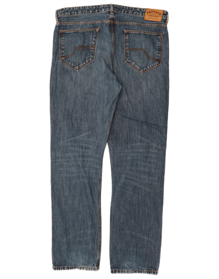 Fat Face Herren Straight Jeans W34 L33 Blau