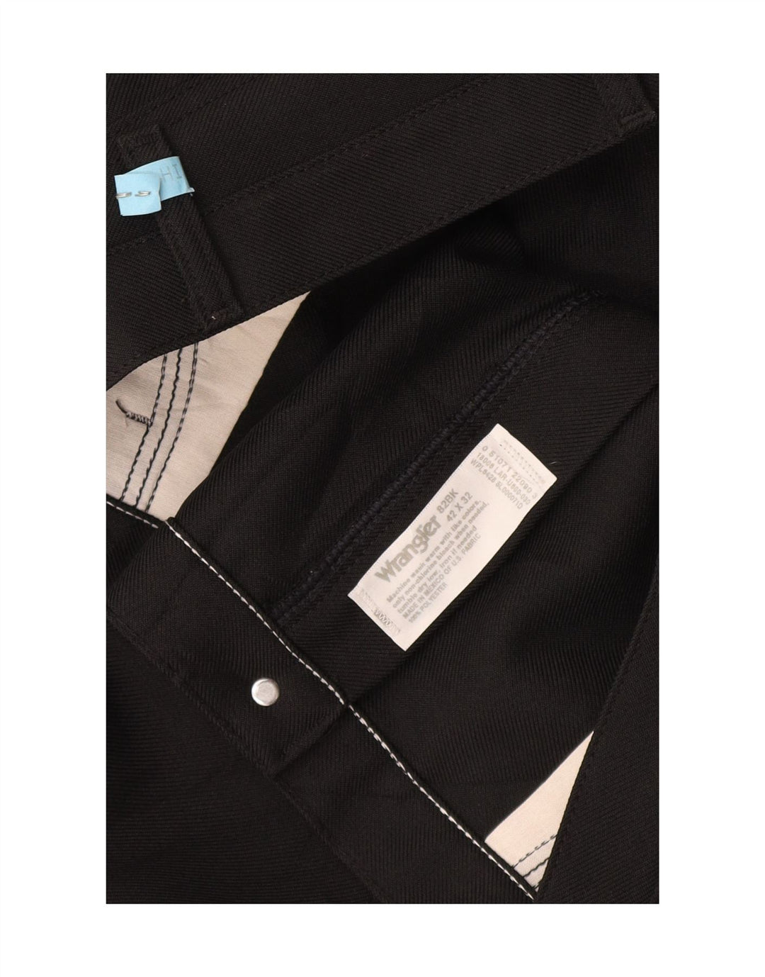 Wrangler Herren gerade Freizeithose W42 L32 Schwarz Polyester