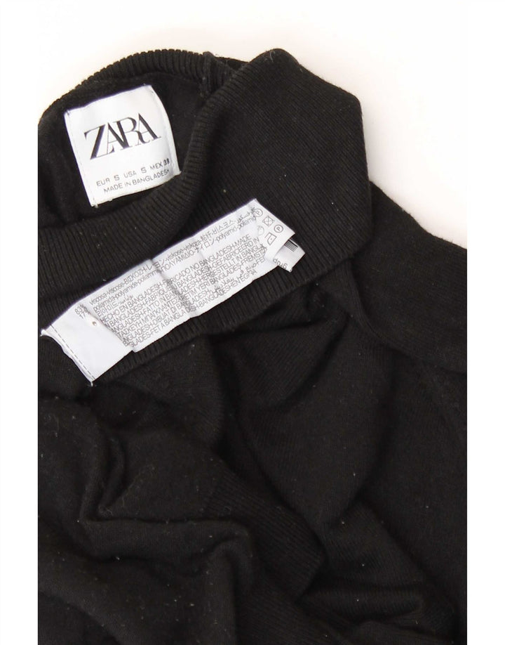 Zara Damen-Pullover mit Rollkragen, Gr. 10, Größe S, Schwarz, Viskose