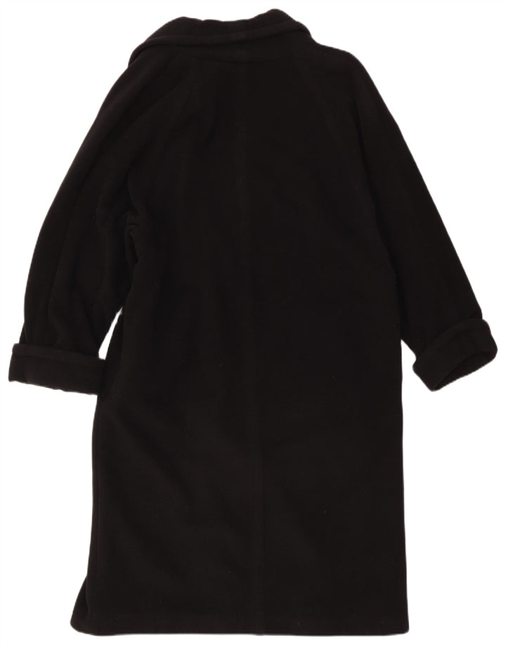 Vintage Damen Zweireihiger Mantel IT 48 XL Schwarz