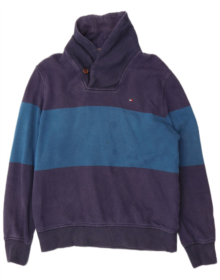 Tommy Hilfiger Herren-Sweatshirt-Pullover, mittelgroß, Marineblau, Farbblock