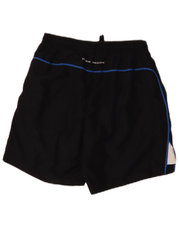 Sergio Tacchini Herren Sportshorts Mittelschwarzes Colourblock-Polyester