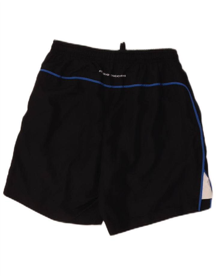 Sergio Tacchini Herren Sportshorts Mittelschwarzes Colourblock-Polyester