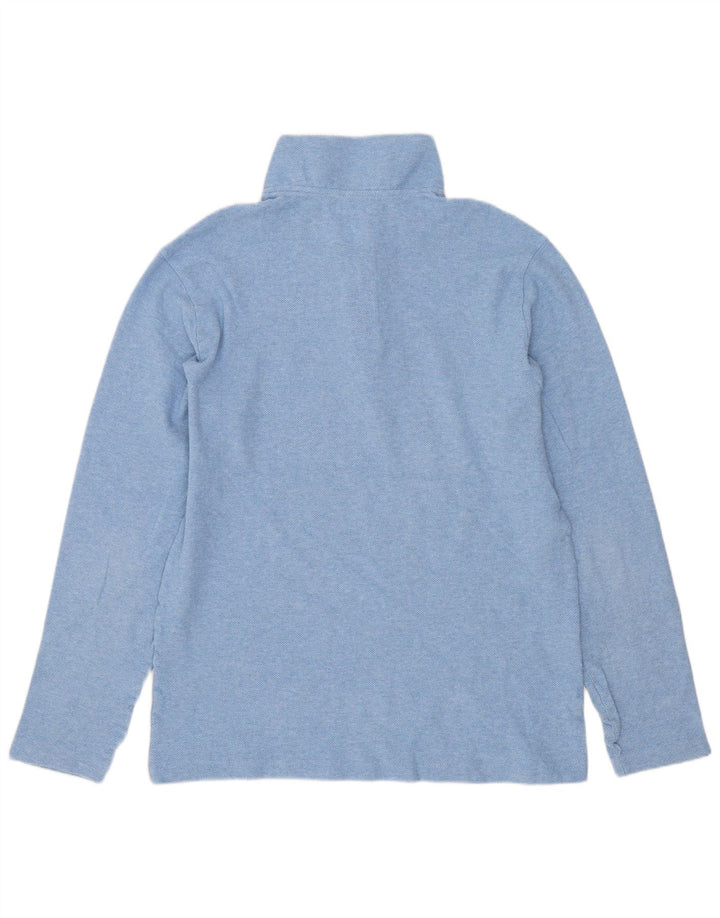 IZOD Damen-Sweatshirt mit Reißverschluss am Hals, UK 14, Mittelblau