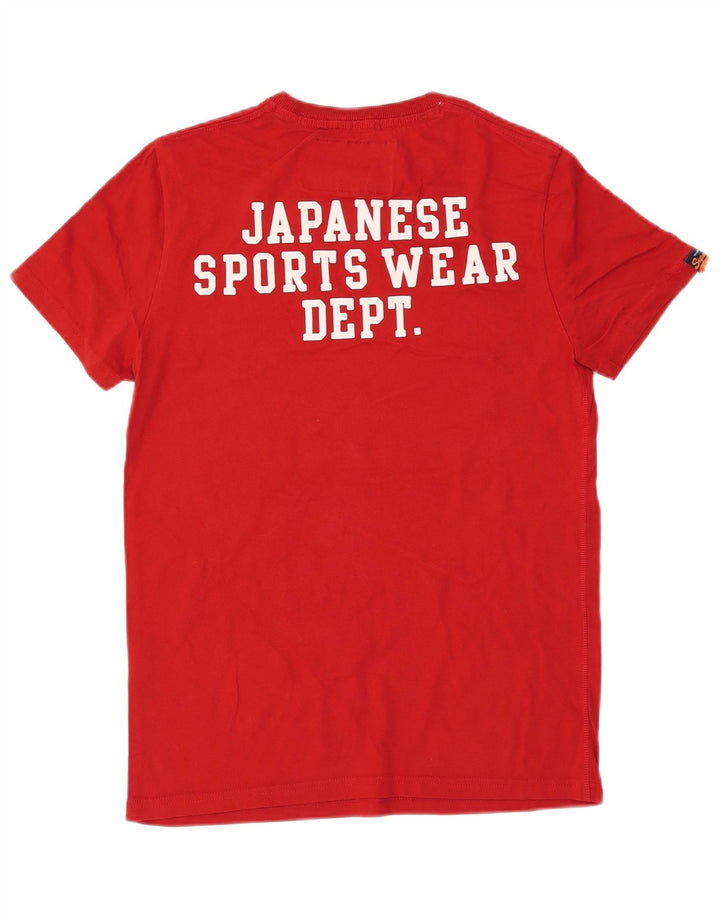 Superdry Tigers Graphic T-Shirt-Oberteil für Herren aus mittelroter Baumwolle