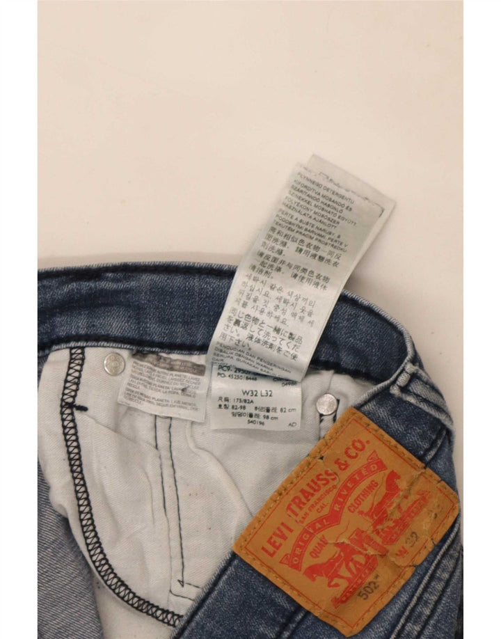Levi's Herren 502 Tapered Jeans W32 L32 Blaue Baumwolle