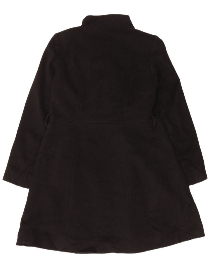 MICHAEL KORS Damen Übergroßer Mantel UK 10 Small Schwarze Wolle