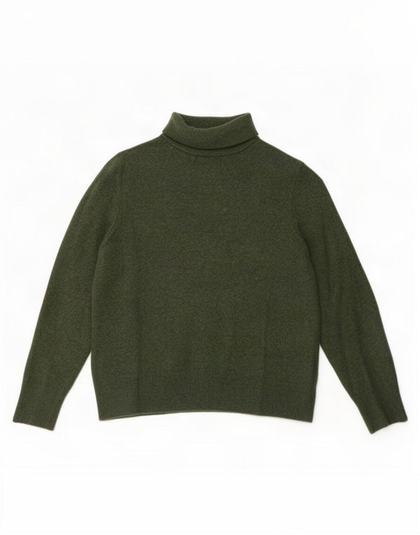 John Lewis Damen Crop Rollkragenpullover Pullover UK 10 Small Grüner Kaschmir