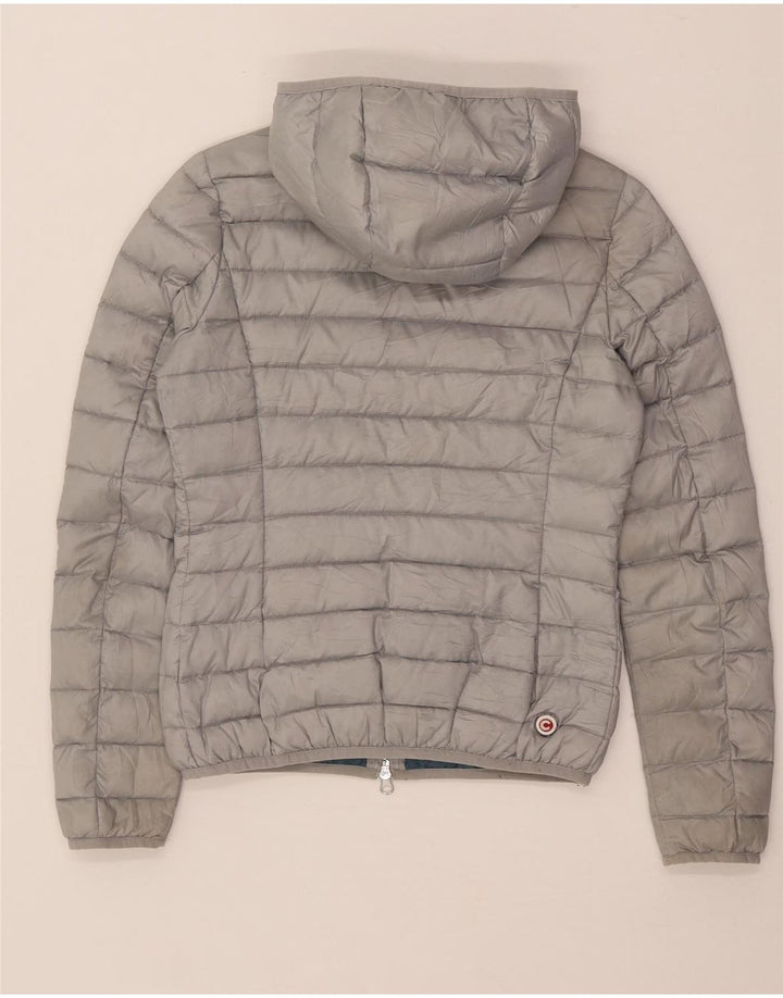Colmar Damen Wattierte Jacke mit Kapuze IT 38 2XS Grau