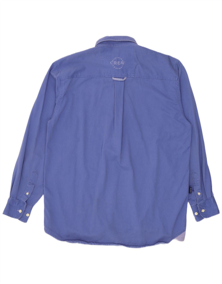 Crew Clothing Herren-Pulloverhemd aus mittelblauer Baumwolle