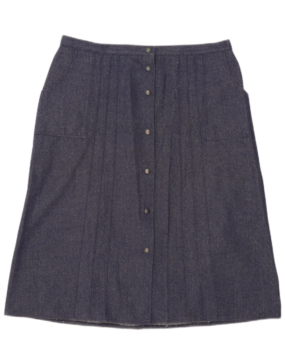 Vintage Damen A-Linie Rock W34 Groß Blau