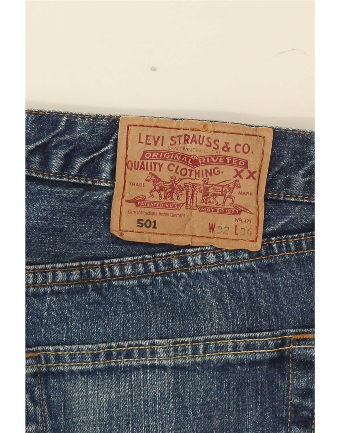Levi's Herren 501 Straight Jeans W32 L34 Blau