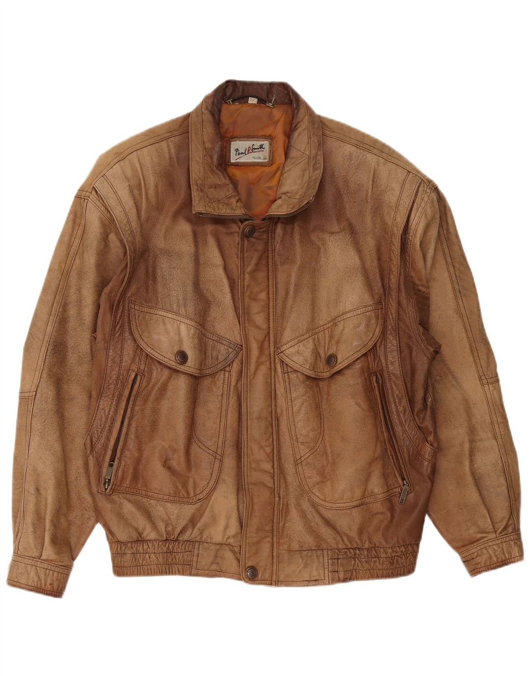 Paul Smith Herren Lederjacke IT 52 XL Braunes Leder