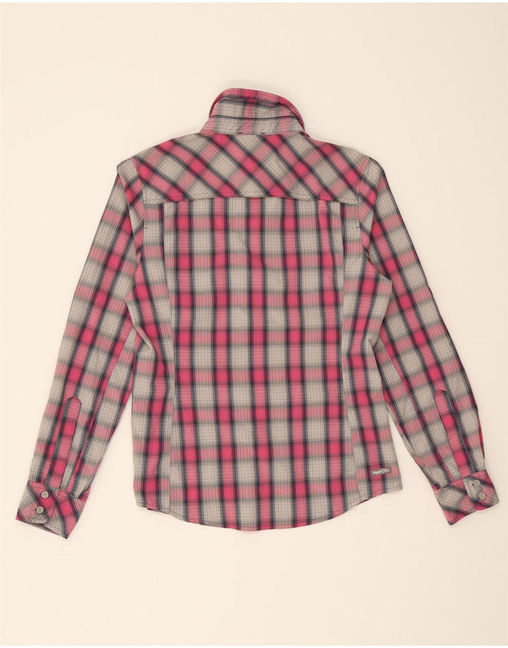THE NORTH FACE Womens Shirt UK 12 Medium Pink Check Vintage The North Face and Second-Hand The North Face from Messina Hembry 