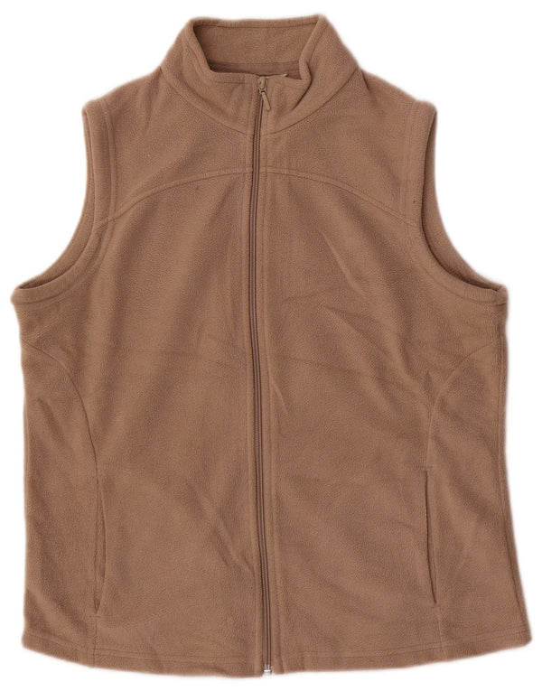 Marks & Spencer Damen Fleeceweste UK 16 Large Beige Polyester