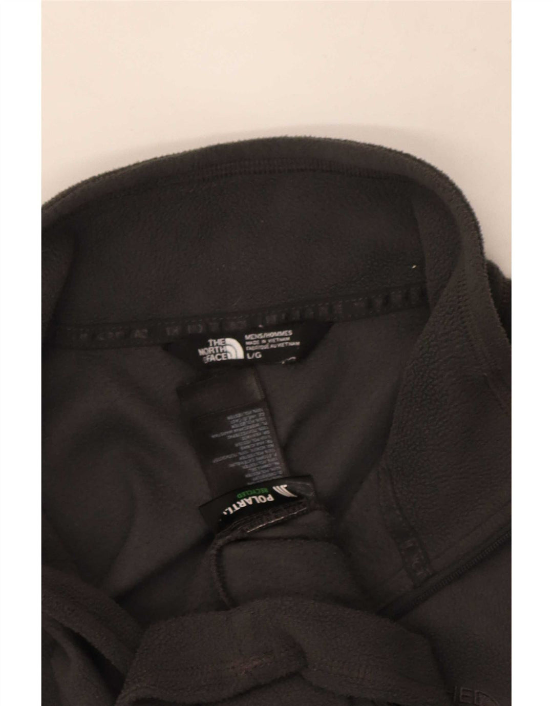 The North Face Herren-Fleecepullover mit Reißverschluss am Hals, großes graues Polyester
