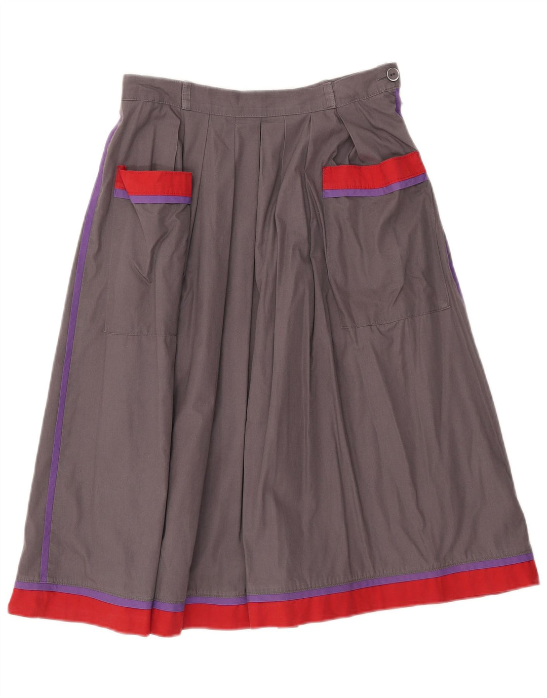 Vintage Damen ausgestellter Rock EU 40 Medium W28 Grau Colourblock