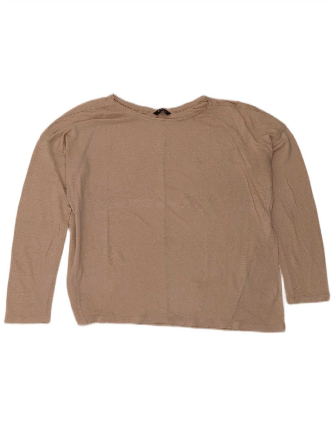 Massimo Dutti Damen Top Langarm UK 18 XL Beige meliert