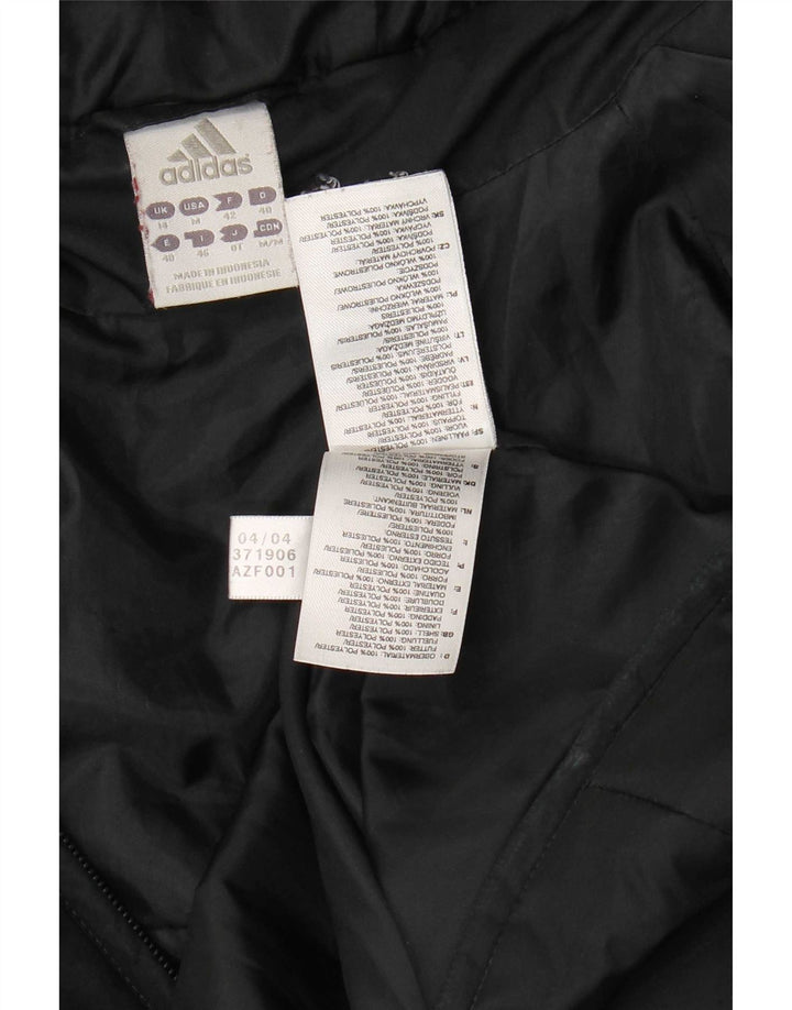 Adidas Damen Kapuzenmantel, gepolstert, UK 14, mittelschwarz, Polyester