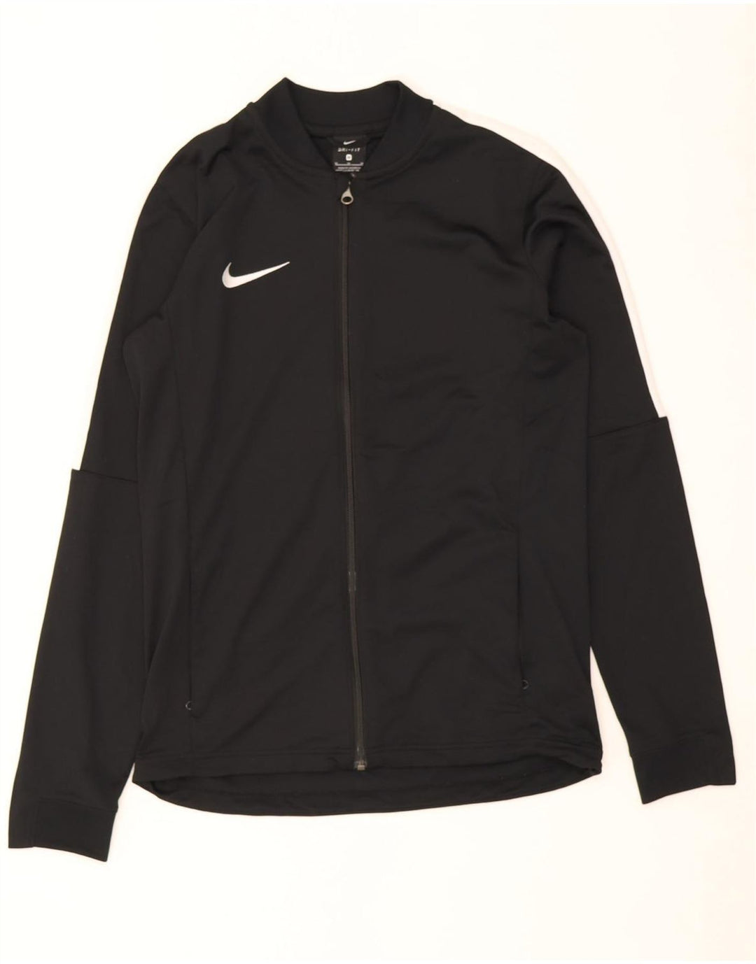 Nike Herren-Dri-Fit-Trainingsanzug-Top-Jacke, mittelschwarzes Farbblock-Polyester