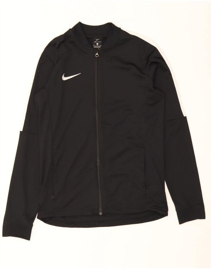Nike Herren-Dri-Fit-Trainingsanzug-Top-Jacke, mittelschwarzes Farbblock-Polyester