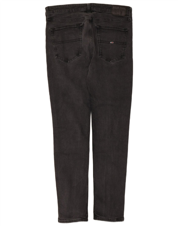 Tommy Hilfiger Herren Slim Jeans W36 L30 Schwarz Baumwolle