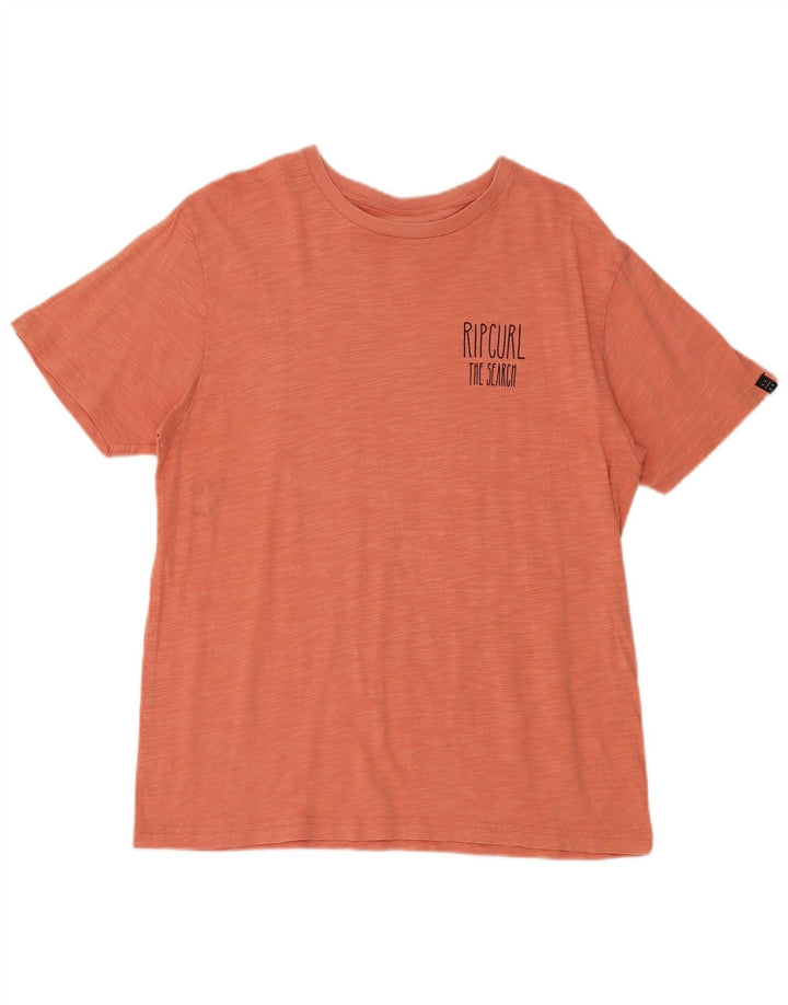 Rip Curl Herren Grafik-T-Shirt-Oberteil, Größe L, Orange, Baumwolle