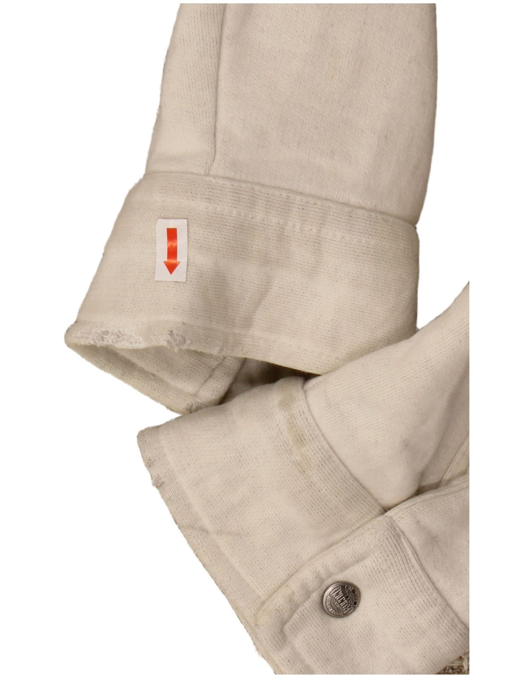 VINTAGE Grafische Herren-Bomberjacke UK 44 2XL Beige gestreifte Wolle