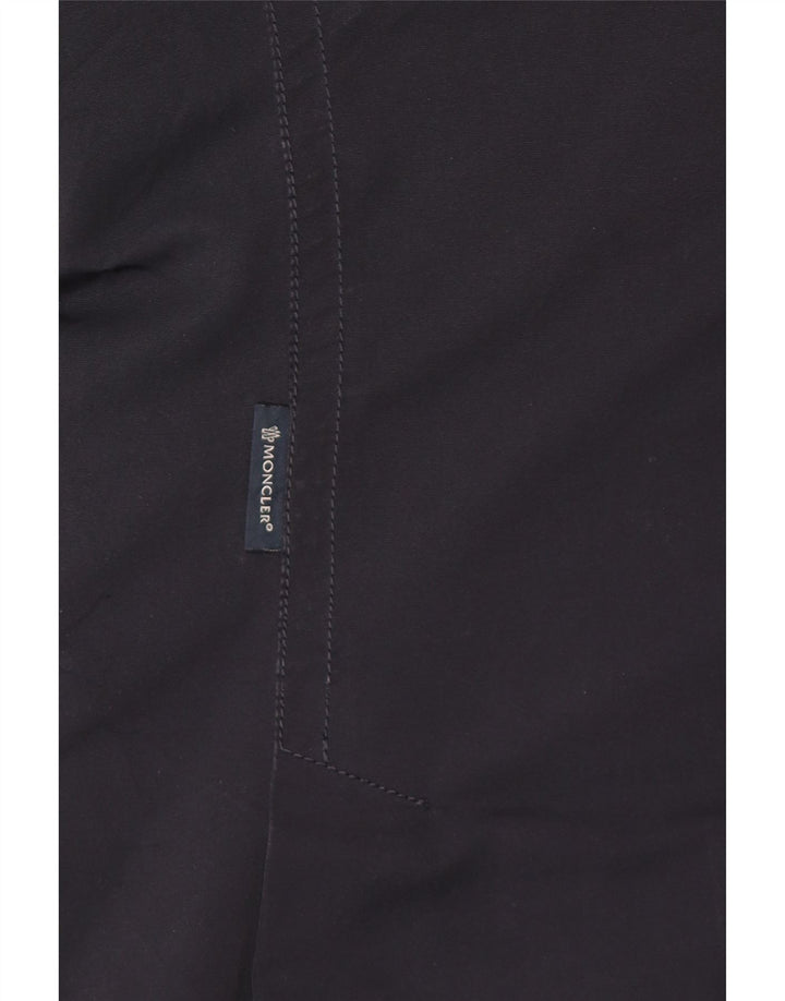 Moncler Herren gepolsterte Jacke Größe 4 XL Marineblau Polyester