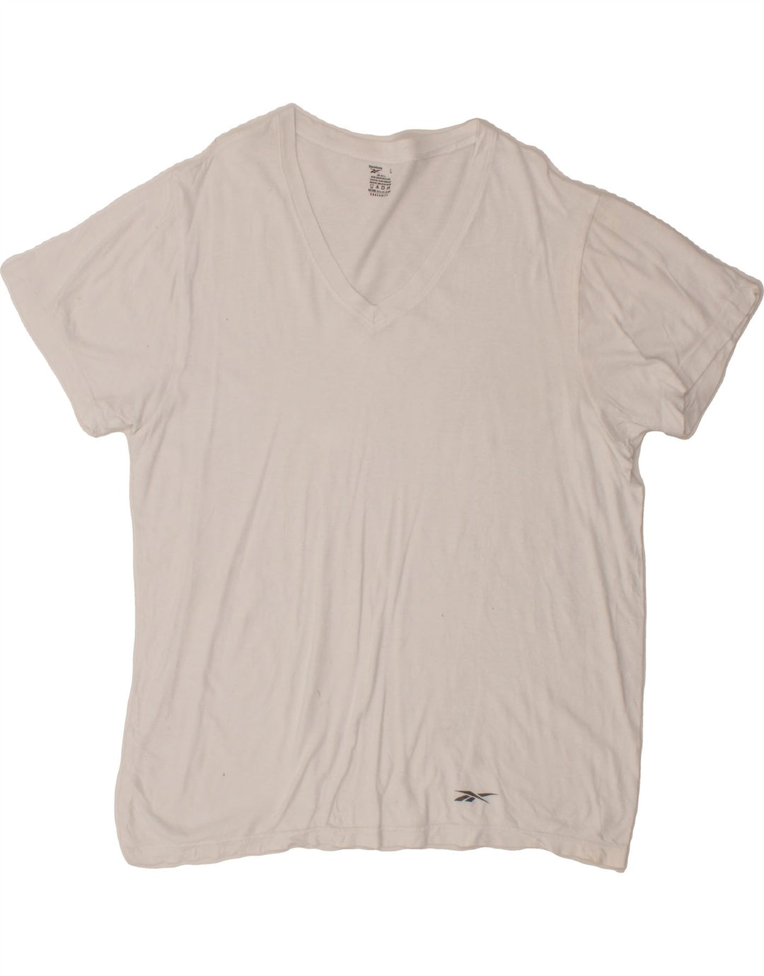 REEBOK Mens T-Shirt Top Large White Cotton Vintage Reebok and Second-Hand Reebok from Messina Hembry 