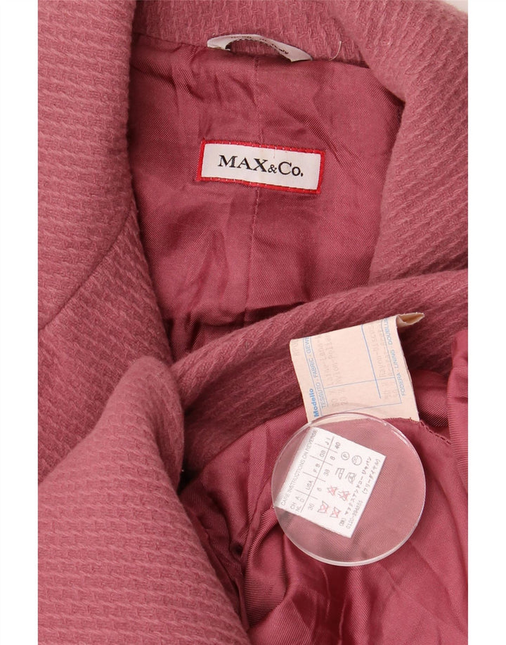MAX & CO. Damenmantel UK 8 Small Rosa Wolle