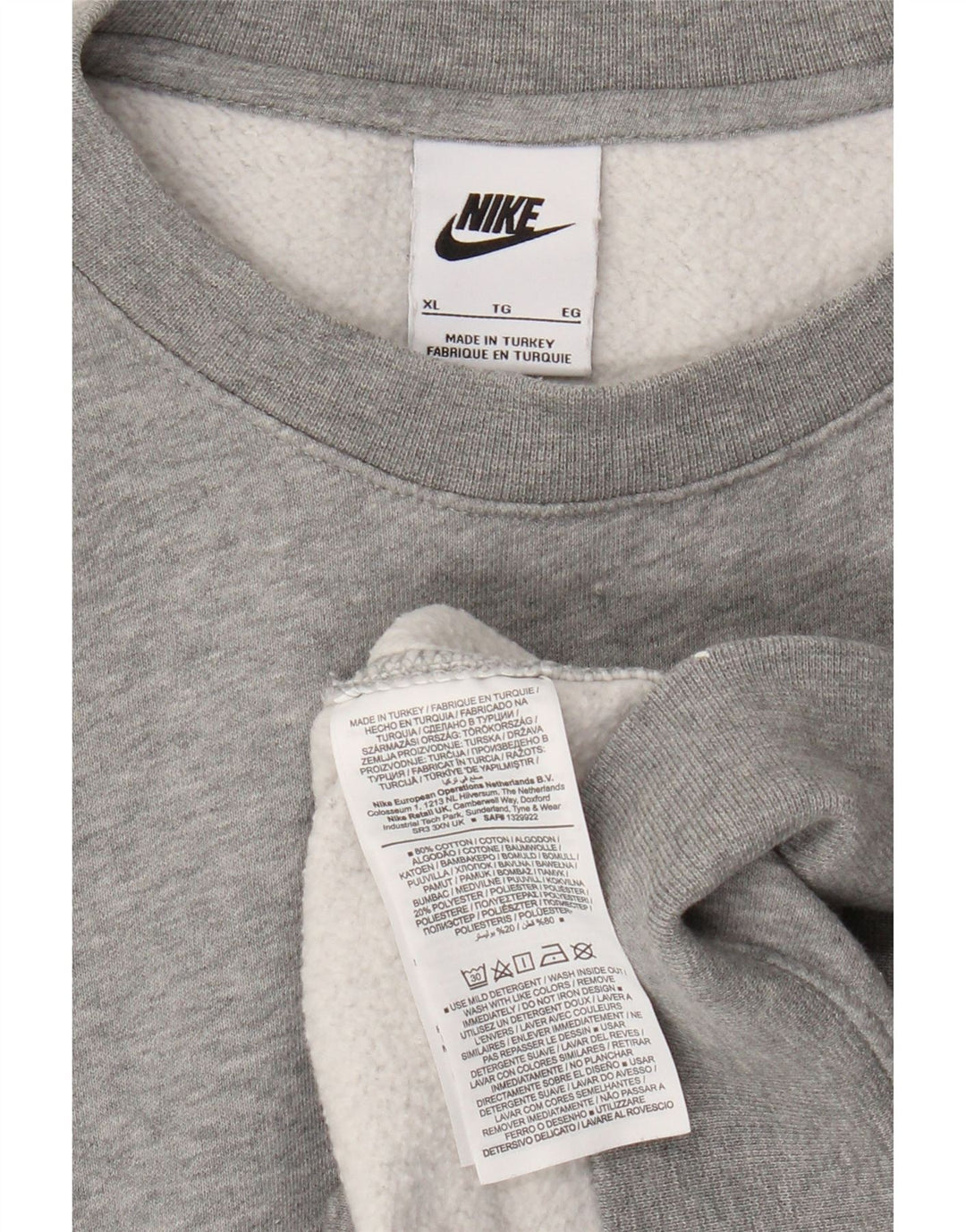 Nike Herren Sweatshirt Pullover XL Grau Baumwolle